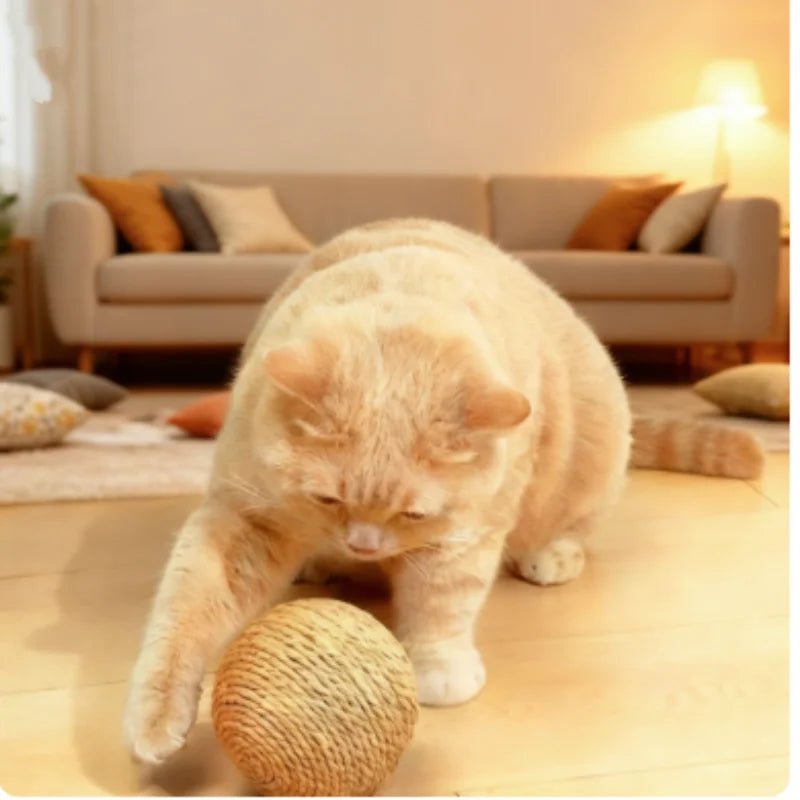 Cat Scratching Ball Interactive Cat Toys Bite - resistant Kitten Chasing Ball Pet Sounding Toys for Cats Cat AccessoriesHappy TailsHappy Tails