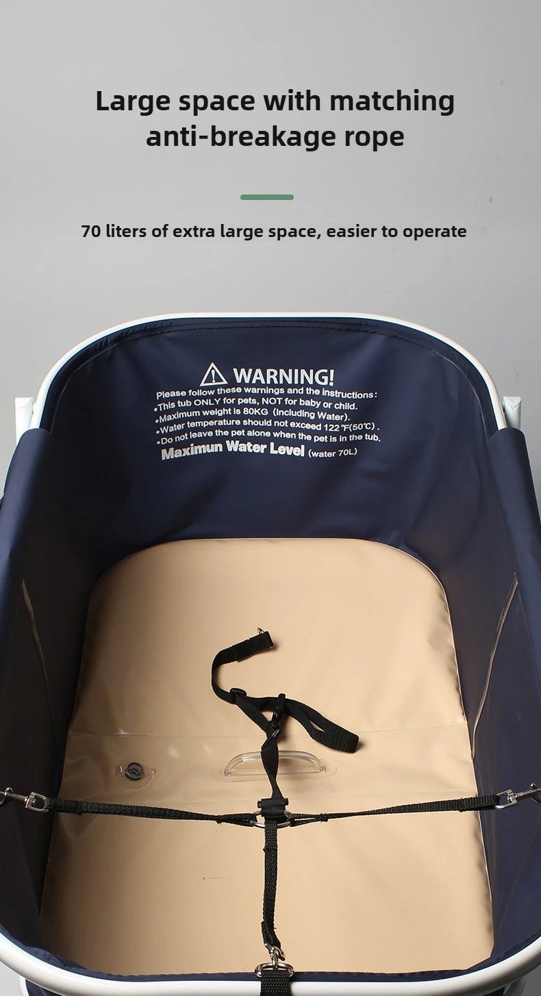 Foldable Pet Bath Tub - Adjustable Height & Easy CarryHappy TailsHappy Tails