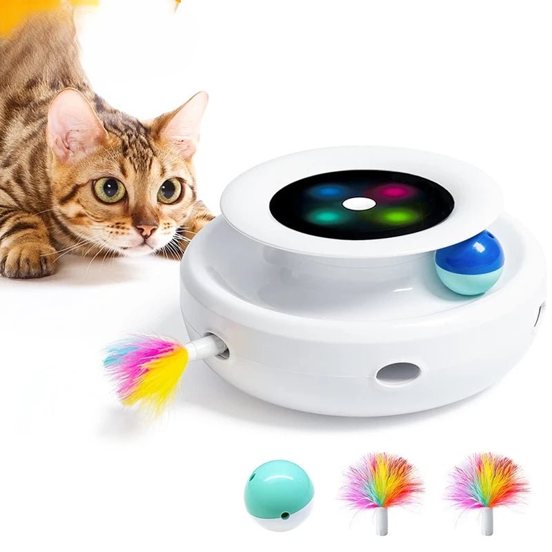 Interactive 2-in-1 Smart Cat Toy Set - Feather Fun Ball & More!Happy TailsHappy Tails