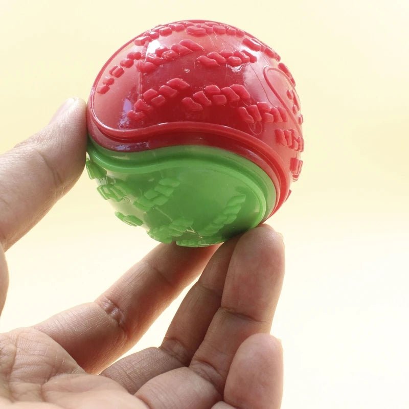 Dogs Interactive Toys Soft TPR Toys for Dog Pet Teeth Cleaning Bite Resistance Squeaky Dog Ball ToyHappy TailsHappy Tails