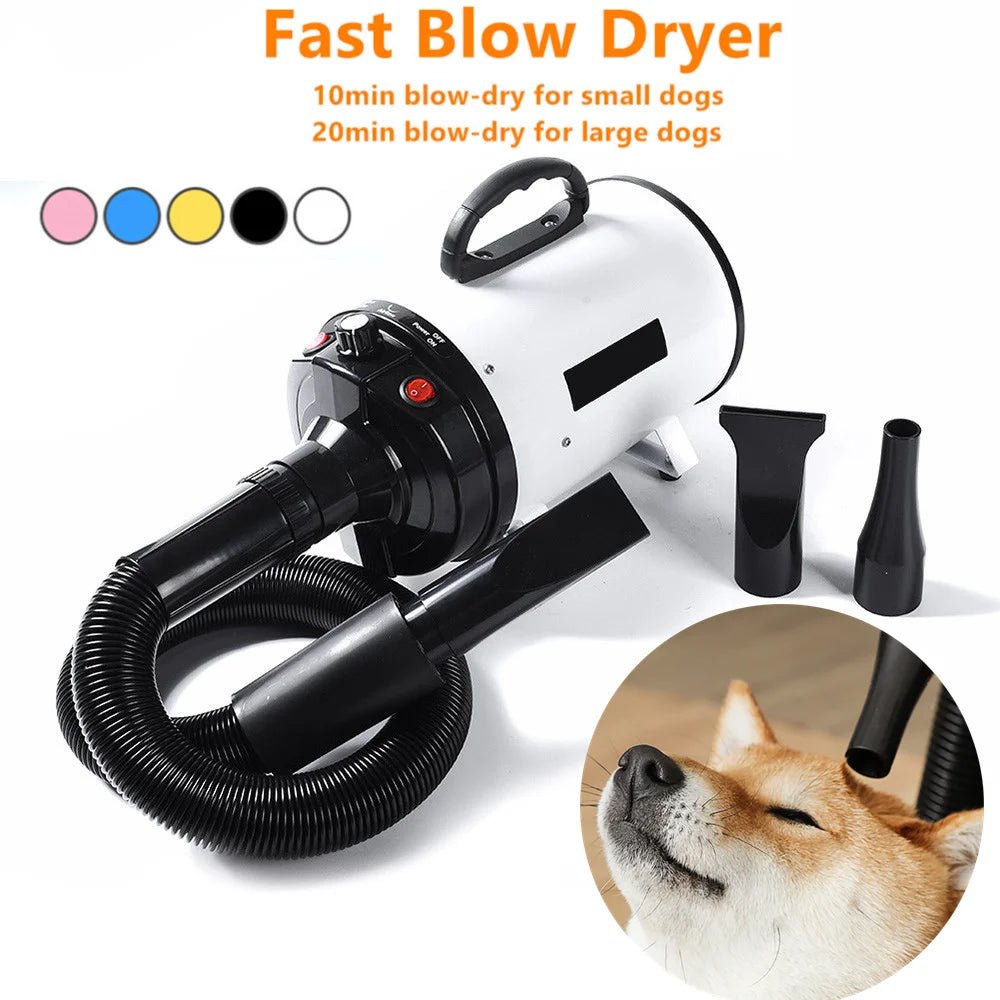 2800W Hair Dryer For Dogs Pet Grooming Supplies Blower Warm Wind Secador Fast Blow - dryer Silent Stepless Speed RegulationHappy TailsHappy Tails