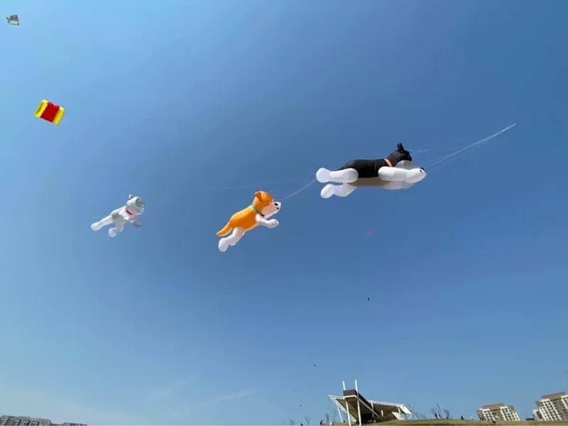 Free shippingdog kite pendant inflatable kite trompo de madera basta juego de mesa spinning boy rope outdoor games flying birdHappy TailsHappy Tails