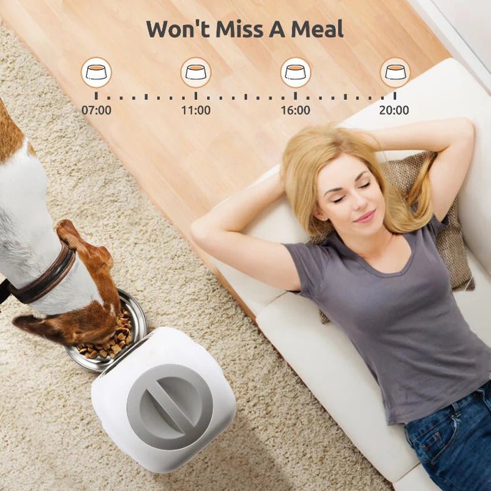 Automatic Pet Feeder for Cats & Dogs - Timer with Stainless Steel BowlHappy TailsHappy Tails