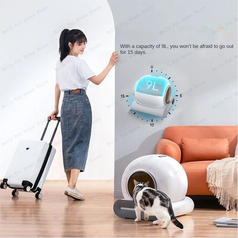 Fully Automatic Electric Large Cat Litter Box - Deodorizing & EnclosedHappy TailsHappy Tails