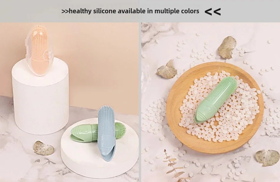 Dog Toothbrush, 360° Cleaning Finger Toothbrush for Dogs, Food Grade Silicone Dog Finger Toothbrush for Dogs & Cats Dental Care - Happy Tails