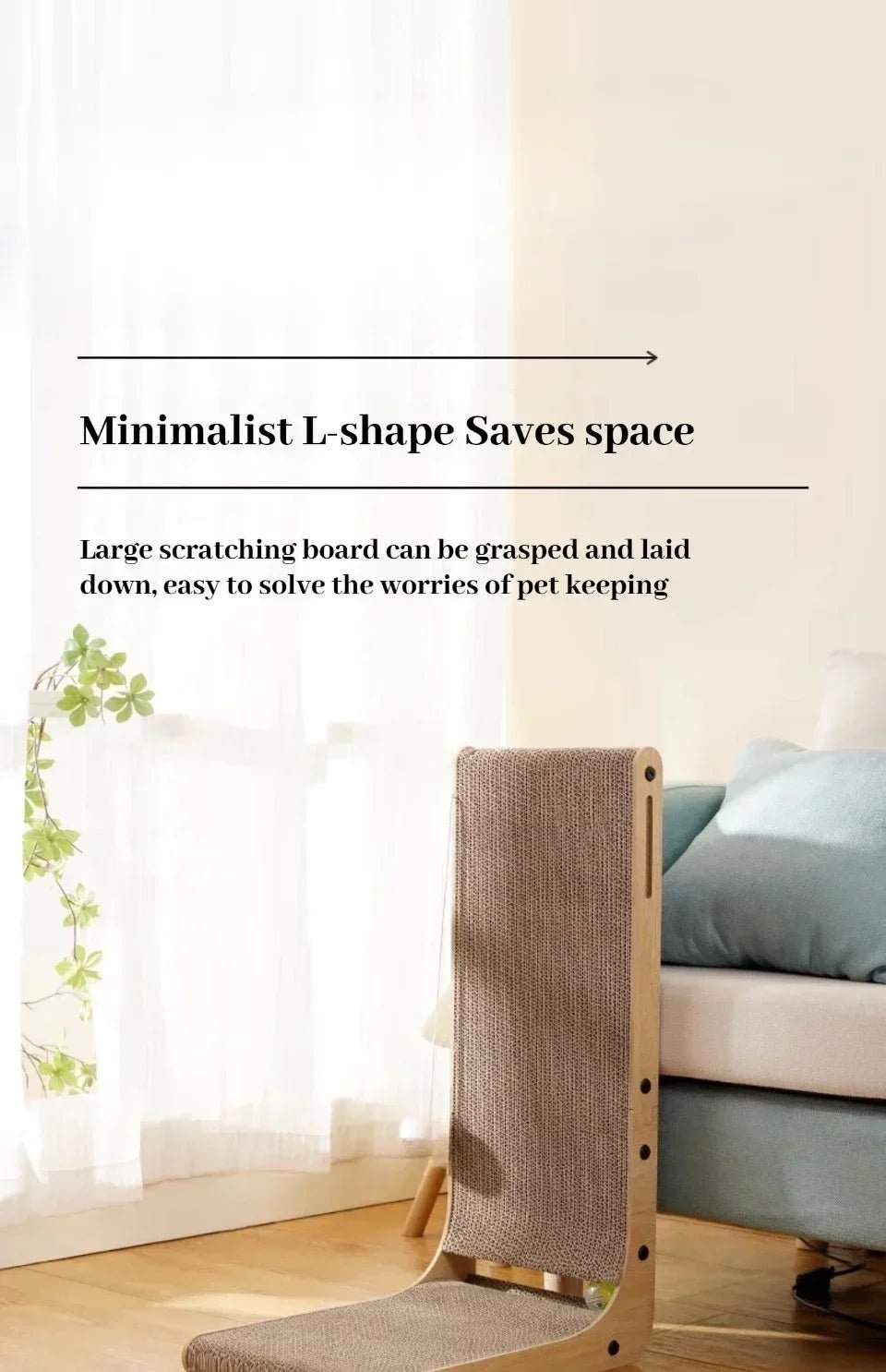 Cat Scratching Board Cat Toys Wooden Wear - resistant and Scratch - resistant Post Cat Furniture Training Grinding Claw Toys SofaHappy TailsHappy Tails