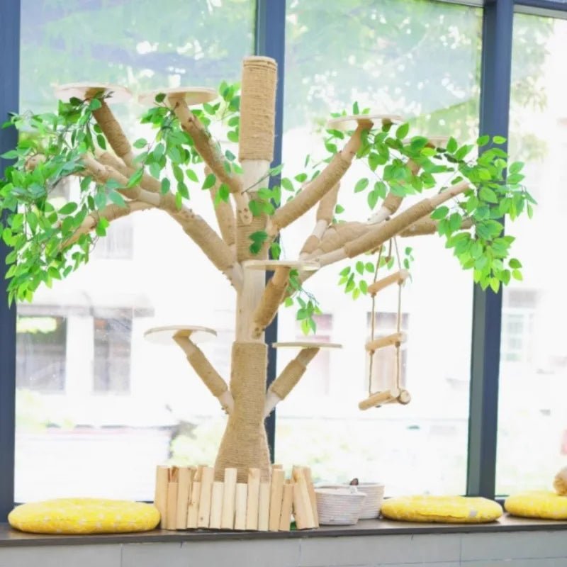 Cat Climbing Frame Sisal Scratches and Wear - resistant Cast Nest Tree Cat Scratching Post Strong Bearing Capacity Pet ProductsHappy TailsHappy Tails