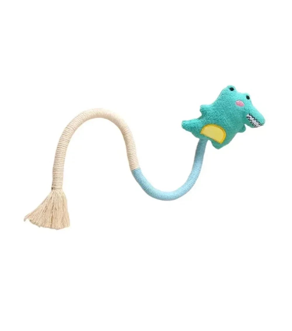 Cat Scratcher Rope Toy Cotton Rope Bite-resistant Chewing Toy Paw Claw Furniture Protector Scratching Toy Cat Puzzle Cute Shape - Happy Tails