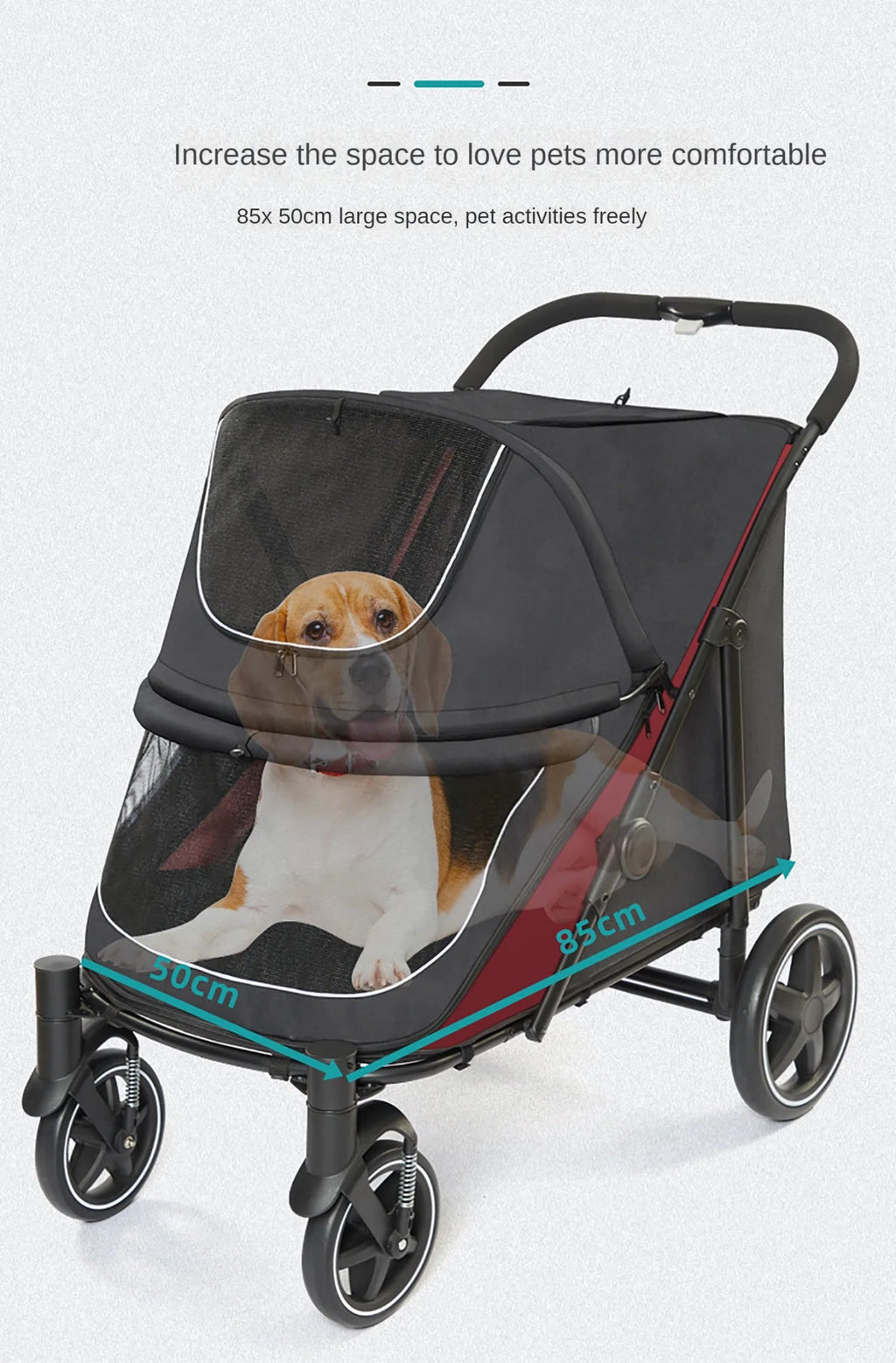 Pet Stroller for Clean & Easy Walks - Ideal for Kittens, Puppies & Elderly DogsHappy TailsHappy Tails