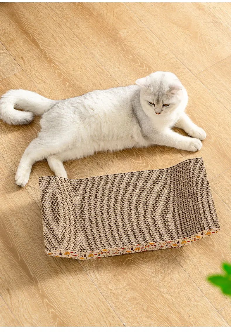 Cat Toys Pet Cat Scratching Board Corrugated Cardboard Pad Grinding Nails Interactive Protecting Furniture Cats Scratcher Toy - Happy Tails