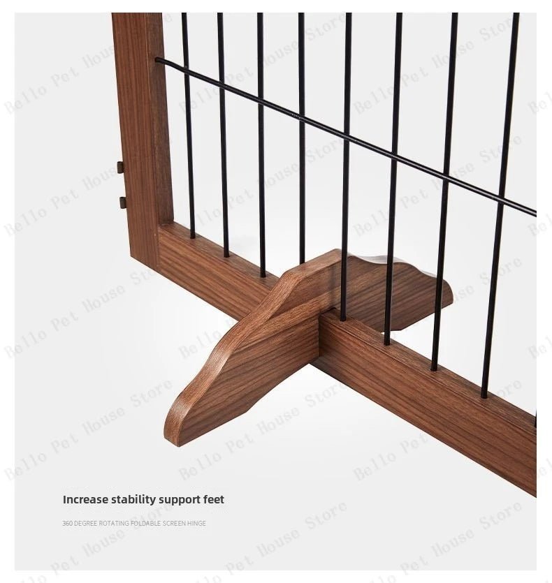 Wooden Pet Fence Dog Fence Freely Combinable Pet Isolation Door Indoor Foldable Dog Cage for Small and Medium Dogs Pet SuppliesHappy TailsHappy Tails