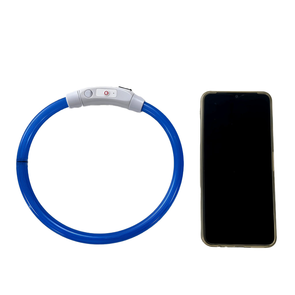 Pet Dog LED Light Collar Luminous Anti-Lost Dog Collar USB Rechargeable Dog Necklace Collar - Happy Tails