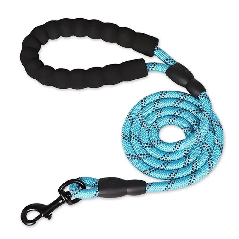 Reflective Dog Leash With Comfortable Padded Handle - Double Heavy Duty Traction Rope For Strong Dogs - Enhance Safety And Contr - Happy Tails
