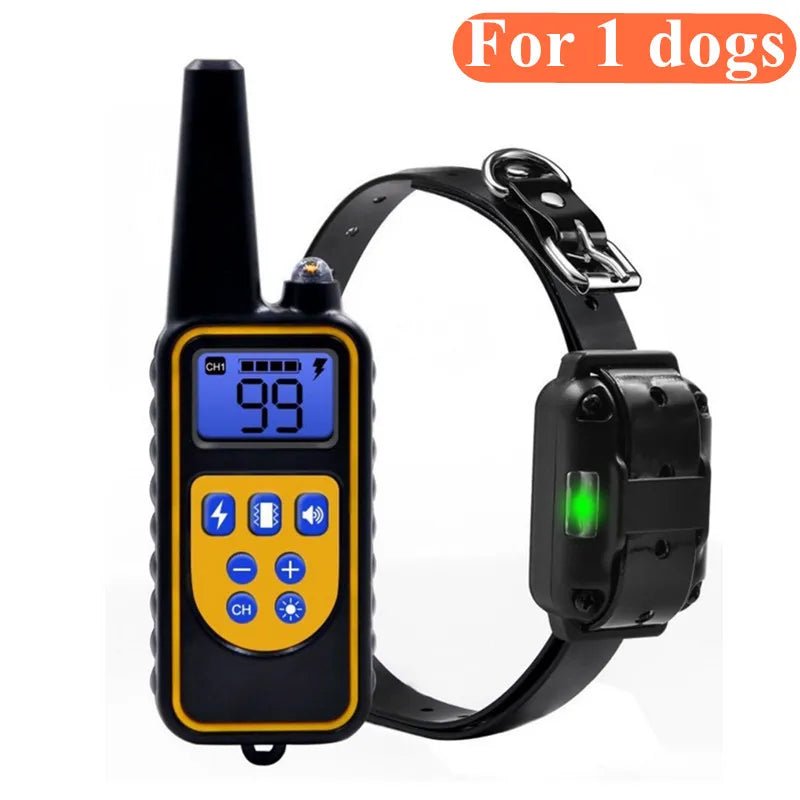 Electric Dog Training Collar Waterproof Dog Bark Collar Pet With Remote Control Rechargeable Anti Barking Device All Size DogsHappy TailsHappy Tails