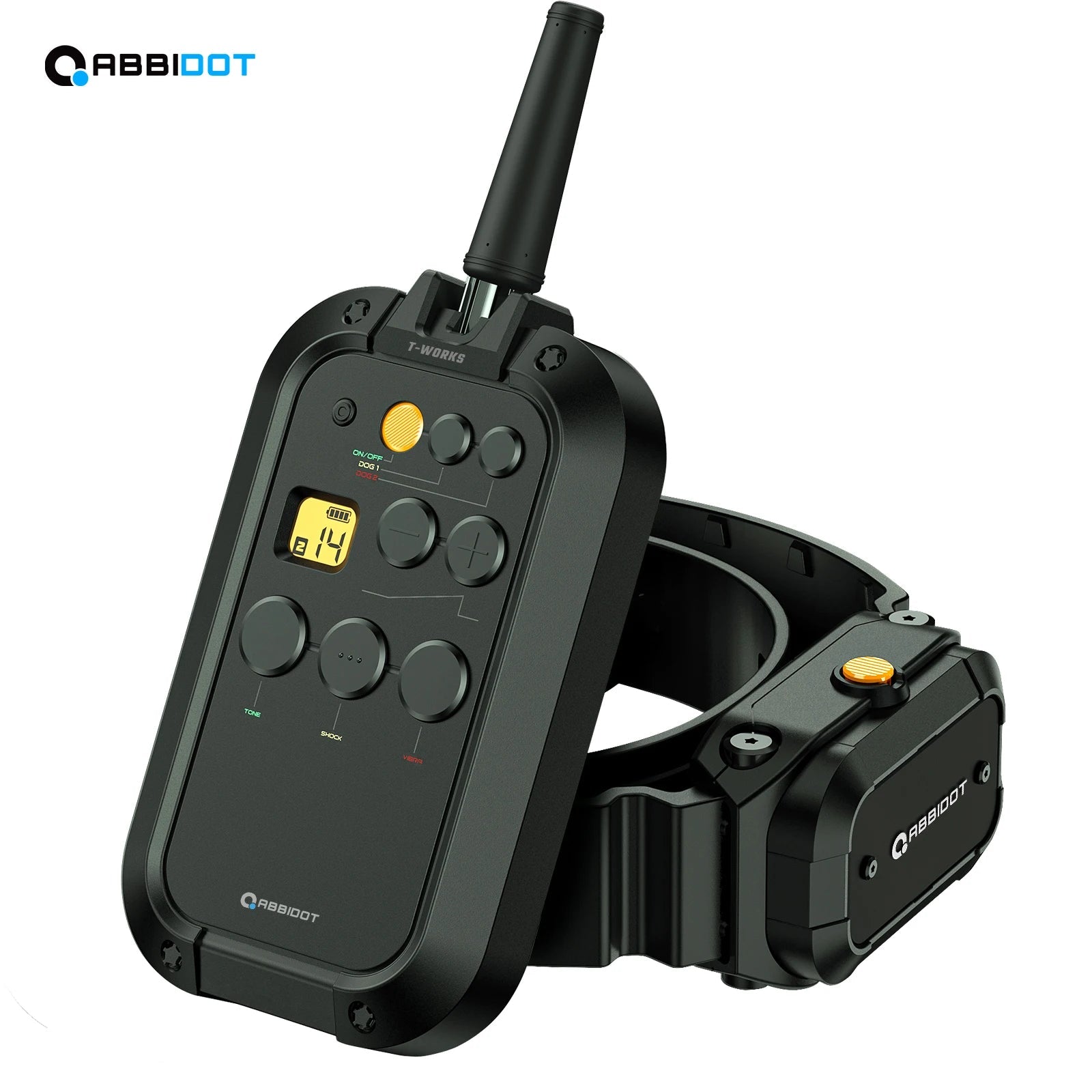 ABBIDOT T - WORKS Electric Shock Collar for Large Dog Training Collar 3/4 Mile Range No Bark Waterproof Rechargeable 920 StrapHappy TailsHappy Tails