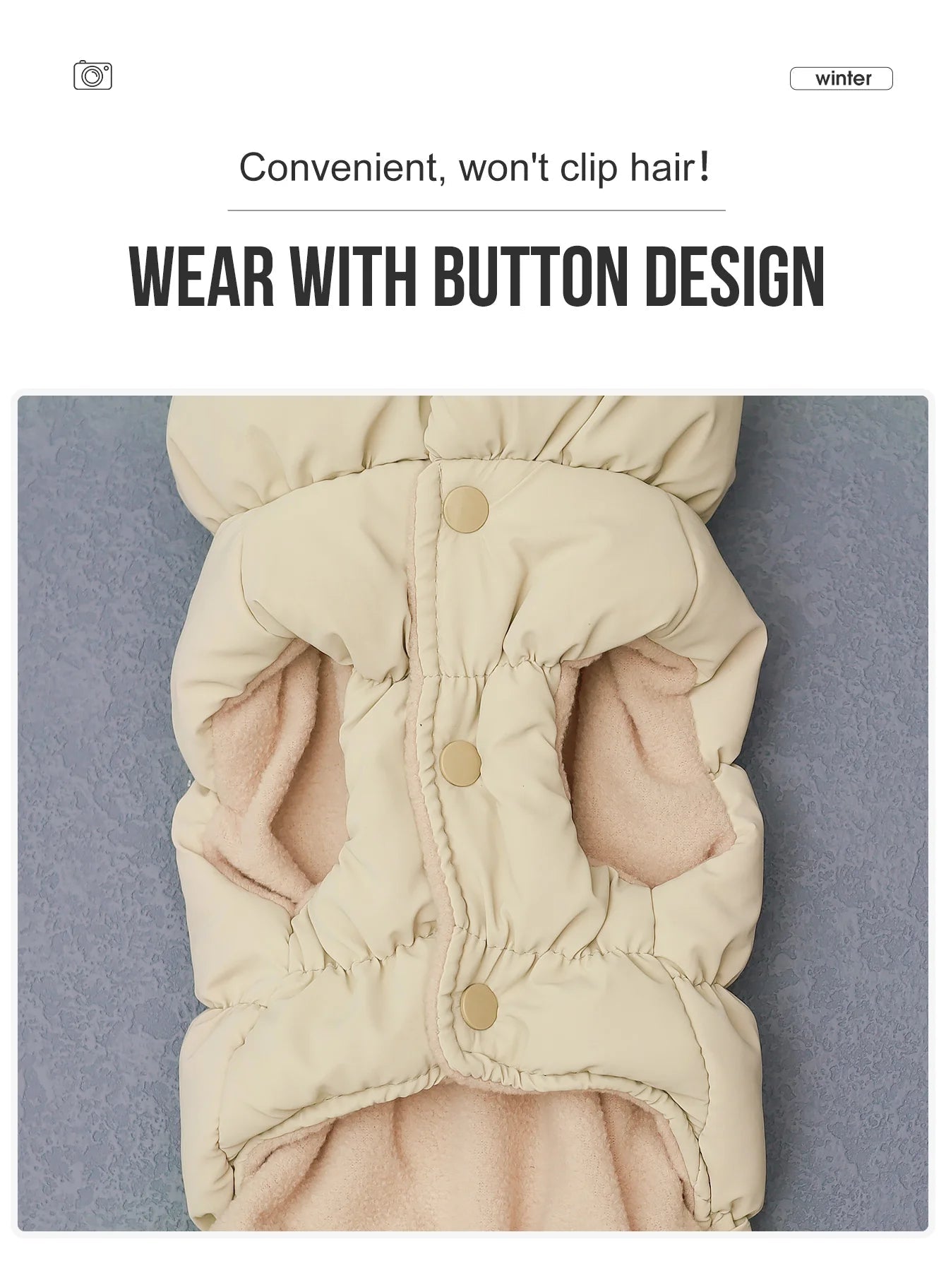 Dog Jacket For Autumn/Winter, Pet Coat, 3 - Layer Thick Warm Outerwear, Suitable For Small To Medium Dogs Like Poodle, Teddy, YorkHappy TailsHappy Tails