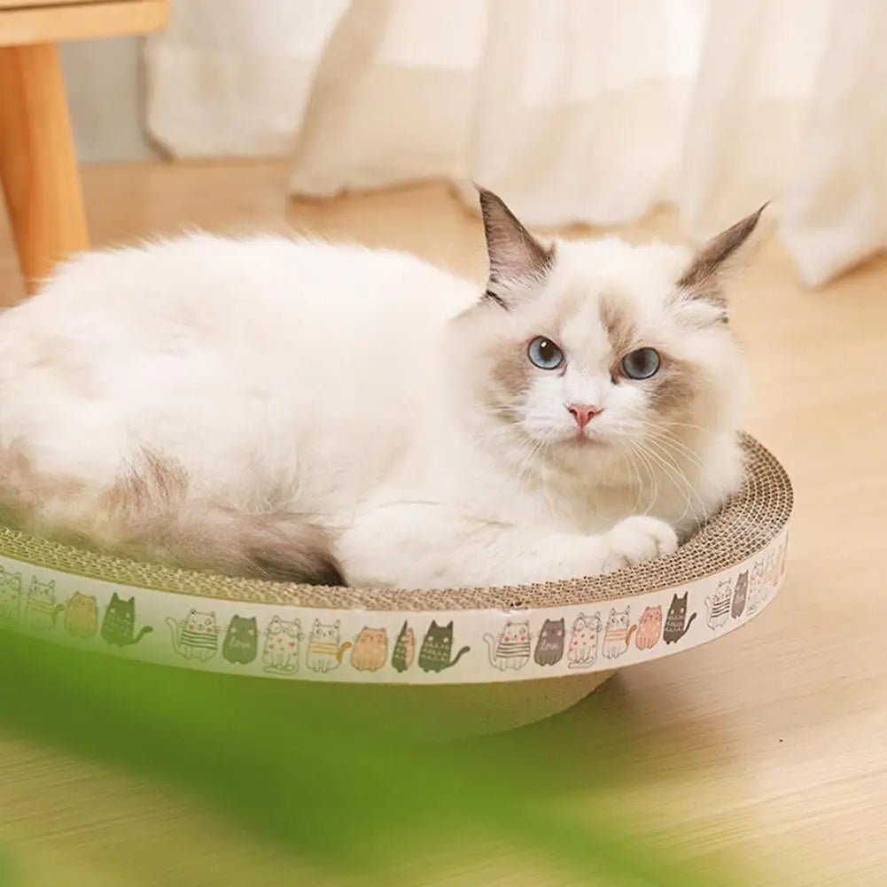 Cat Scratching Pads Round Oval Cat Scratch Pad Bowl Nest for Indoor Cats Grinding Claw Round Grinding Claw Toys Scratching BoardHappy TailsHappy Tails