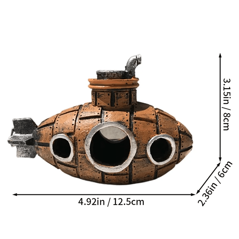 A19F-Aquarium Decorative Fish Tank Decorative Housing Ornaments Submarine Fish Tank Landscaping Breeding House Spawning A - Happy Tails