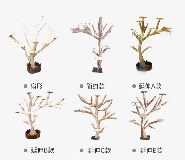 Cat Climbing Cat Nest Cat Tree Scratching Post Twine Solid Wood Pet Products Supplies Scratchers Furniture Multi-Level Plush - Happy Tails