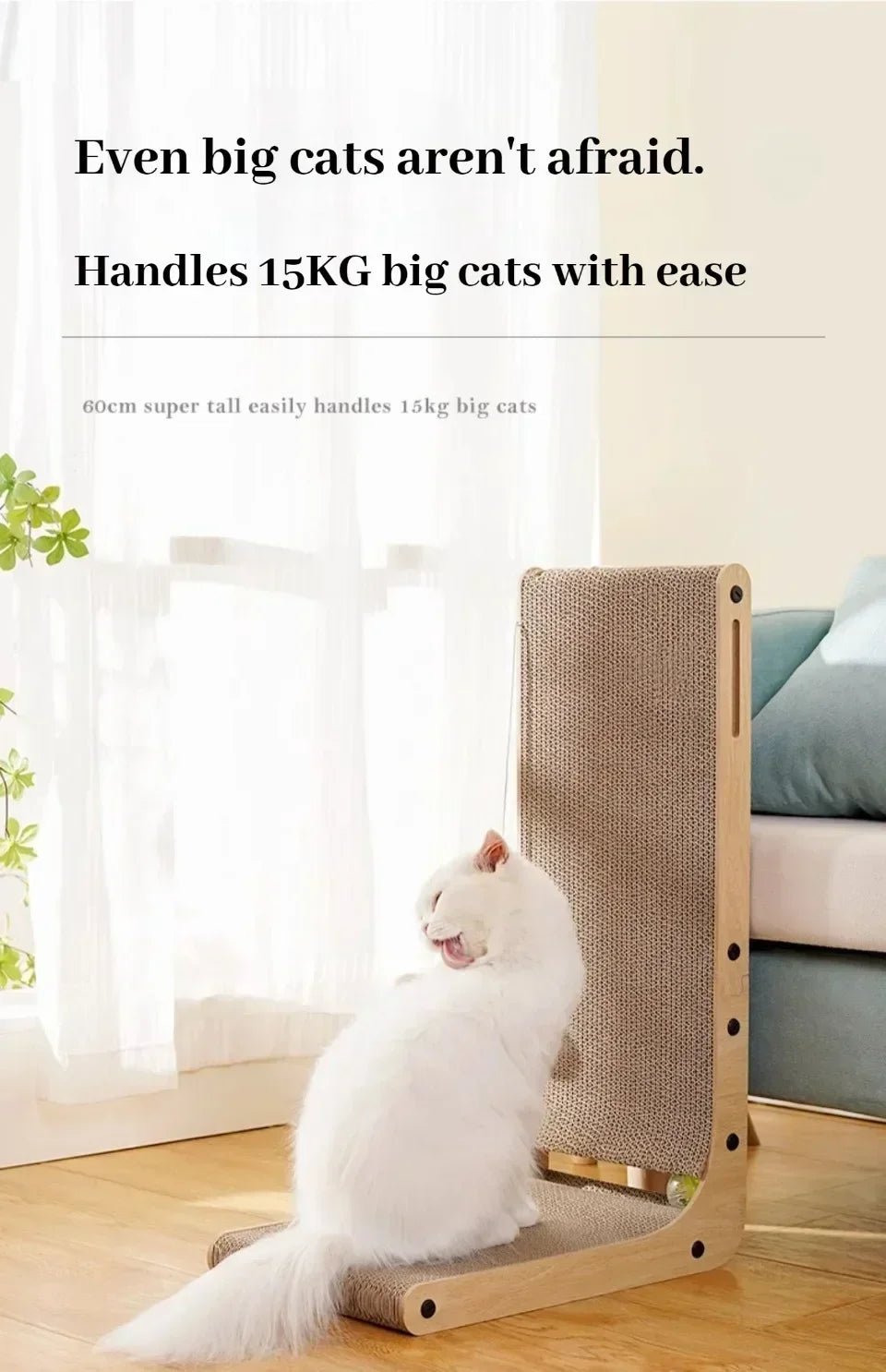 Cat Scratching Board Cat Toys Wooden Wear - resistant and Scratch - resistant Post Cat Furniture Training Grinding Claw Toys SofaHappy TailsHappy Tails
