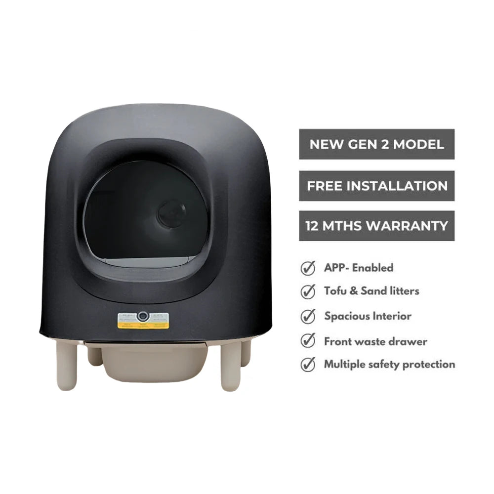 Petree 2.0 Pro 2024 Smart Self-Cleaning Cat Litter BoxHappy TailsHappy Tails