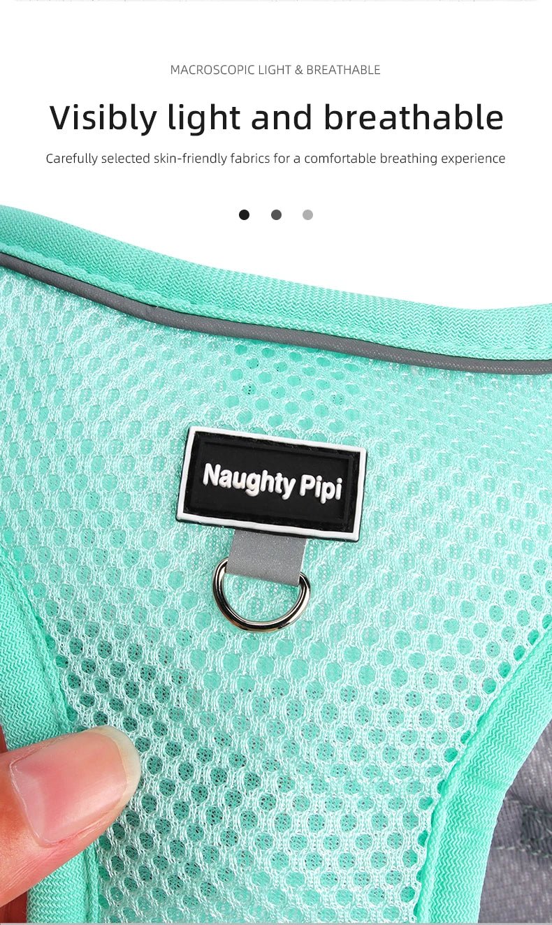 Dog Harness for Small Dogs Adjustable Puppy Cat Harness Vest French Bulldog Chihuahua Pug Pet Outdoor Walking Collar Leash Set - Happy Tails