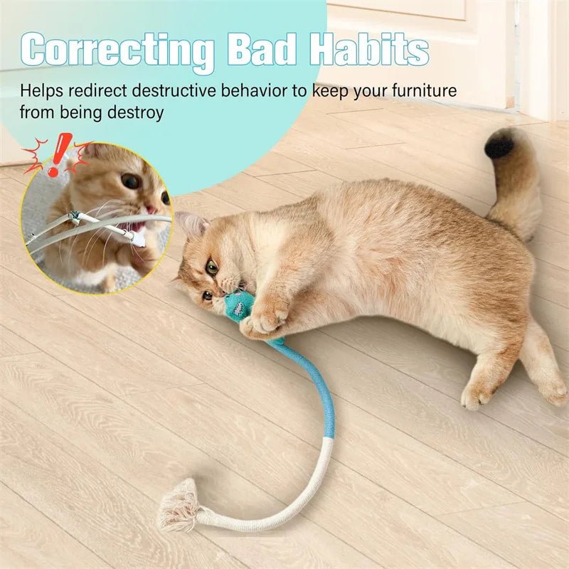 Cat Scratcher Rope Toy Cotton Rope Bite - resistant Chewing Toy Paw Claw Furniture Protector Scratching Toy Cat Puzzle Cute ShapeHappy TailsHappy Tails
