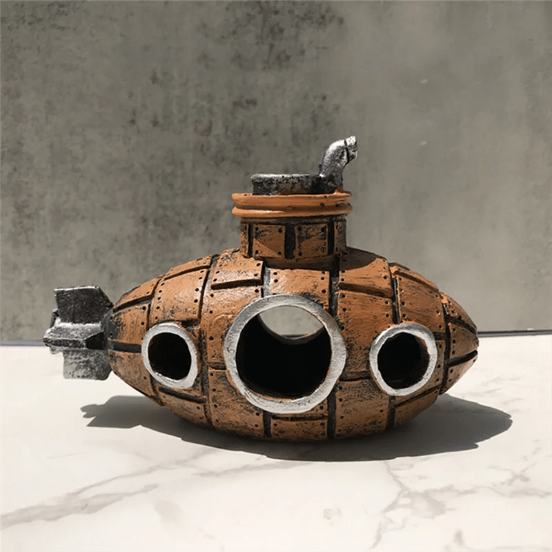 A19F-Aquarium Decorative Fish Tank Decorative Housing Ornaments Submarine Fish Tank Landscaping Breeding House Spawning A - Happy Tails