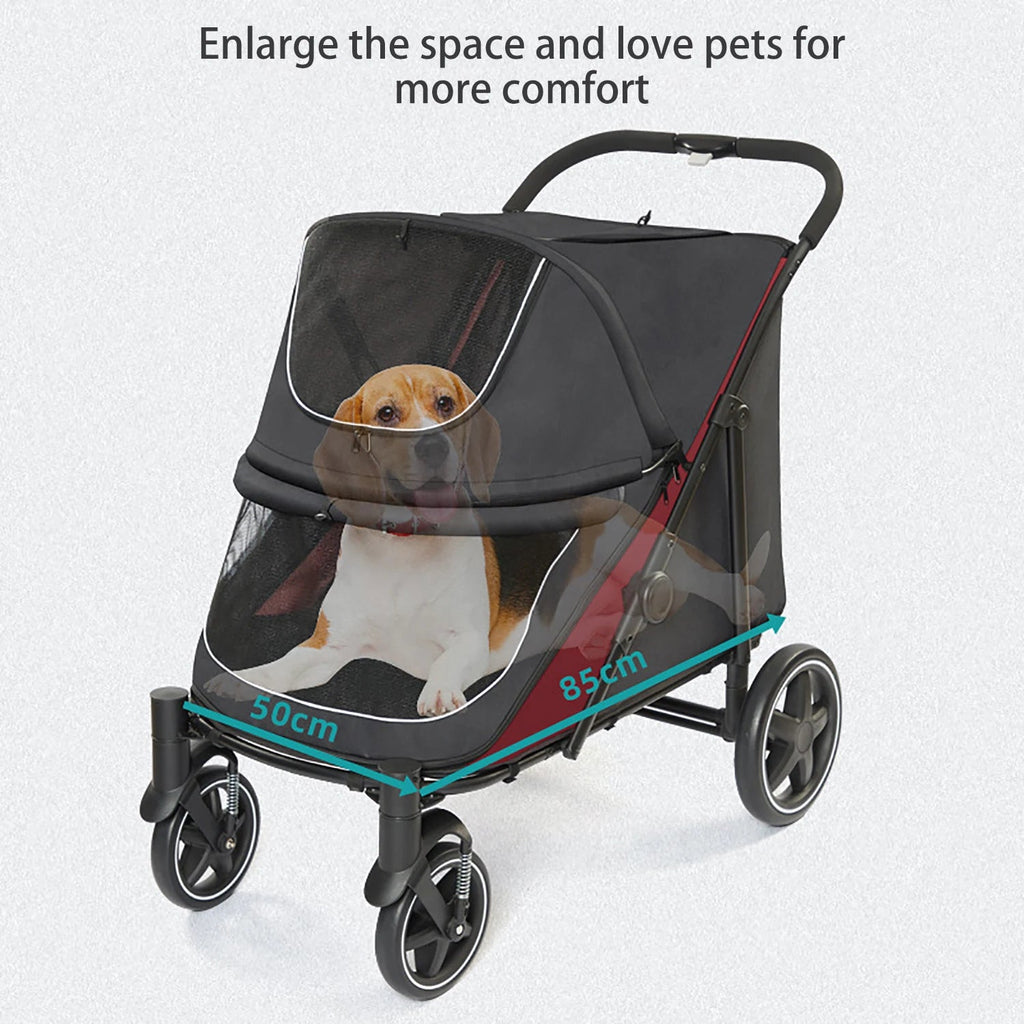 Pet Stroller for Clean & Easy Walks - Ideal for Kittens, Puppies & Elderly DogsHappy TailsHappy Tails