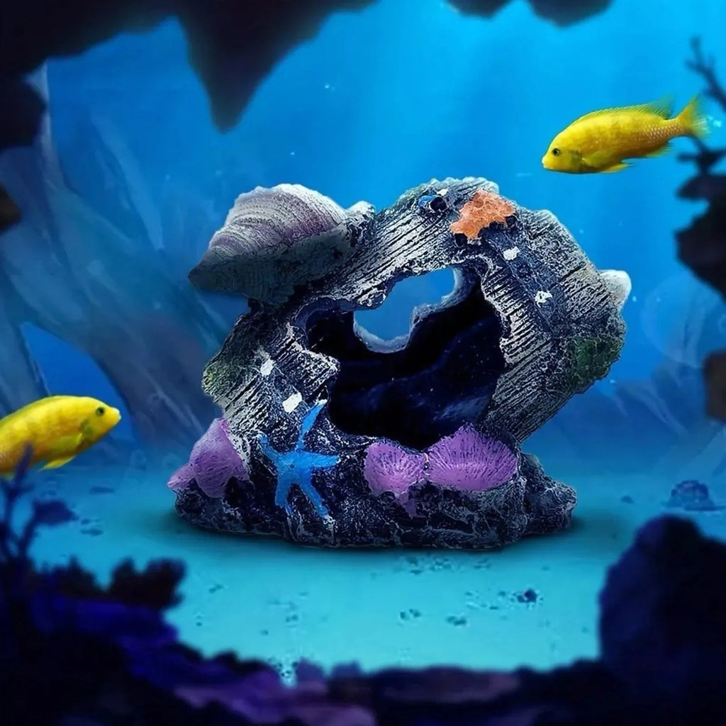 Aquarium Artificial Barrel Cave Resin Ornaments Decorations Landscaping Accessories For Fish Tank Aquarium Decoration Supplies - Happy Tails