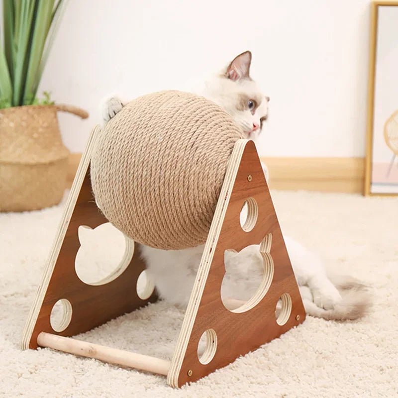 Cats Toy Cat Scratcher Sisal Rope Ball Kitten Interactive Grinding Paws Toys Scratch Board Pet Furniture Accessories Supplies - Happy Tails
