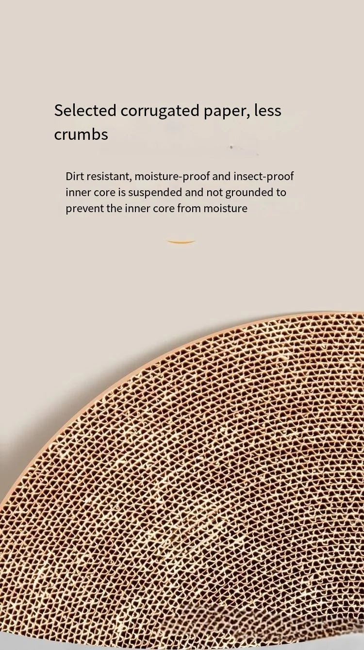 Round Cat Scratching Board Anti Cat Scratcher with Ball Pet Cat Toys Funny Sharpen Nails Scraper Can Replace Nest For Cats - Happy Tails