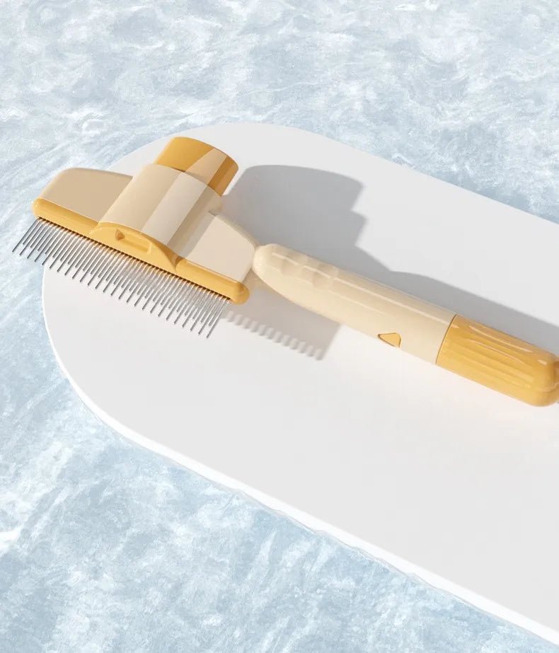 Dog Comb Pet Hair Remover One Button Dogs Brush Self-cleaning Cat Brush Massage Combs for Dog Grooming Brushes for Pet Products - Happy Tails