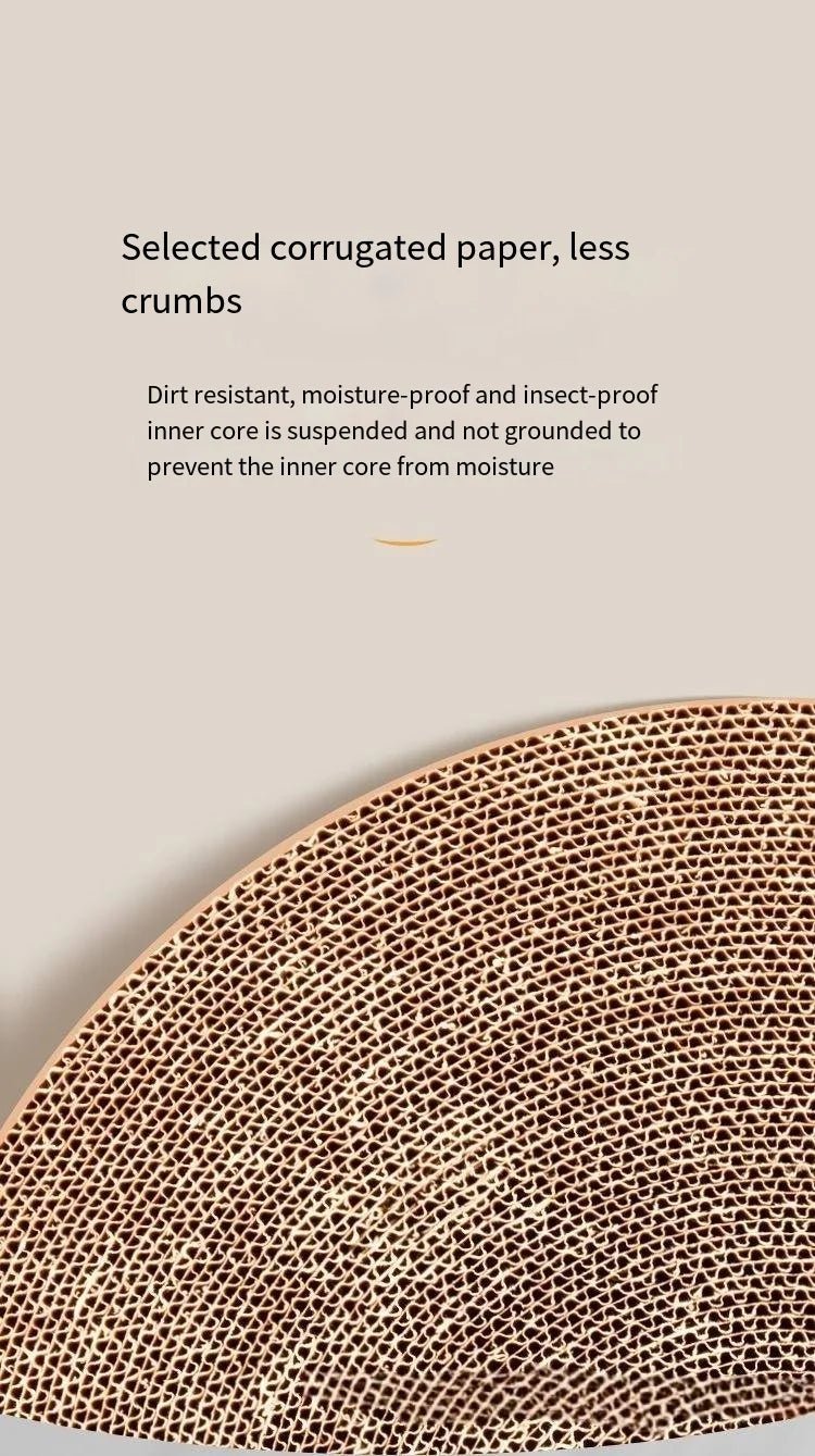 Round Cat Scratching Board Anti Cat Scratcher with Ball Pet Cat Toys Funny Sharpen Nails Scraper Can Replace Nest For Cats - Happy Tails