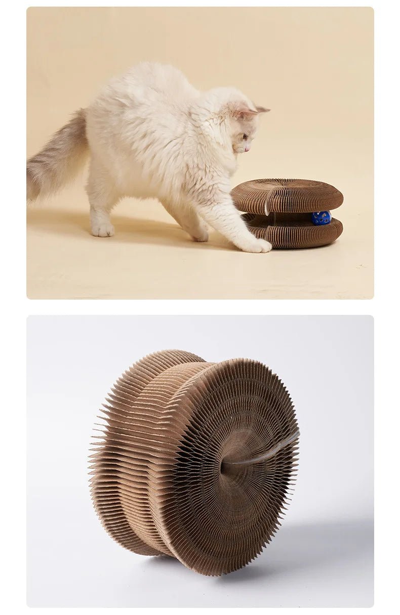 Creative Cat Scratch Boards, Pet Supplies, Stress-relieving, and Corrugated Paper Toys Specifically Designed for Cats - Happy Tails