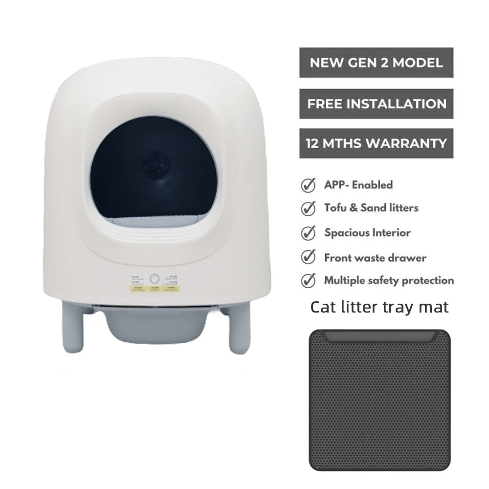 Petree 2.0 Pro 2024 Smart Self-Cleaning Cat Litter BoxHappy TailsHappy Tails
