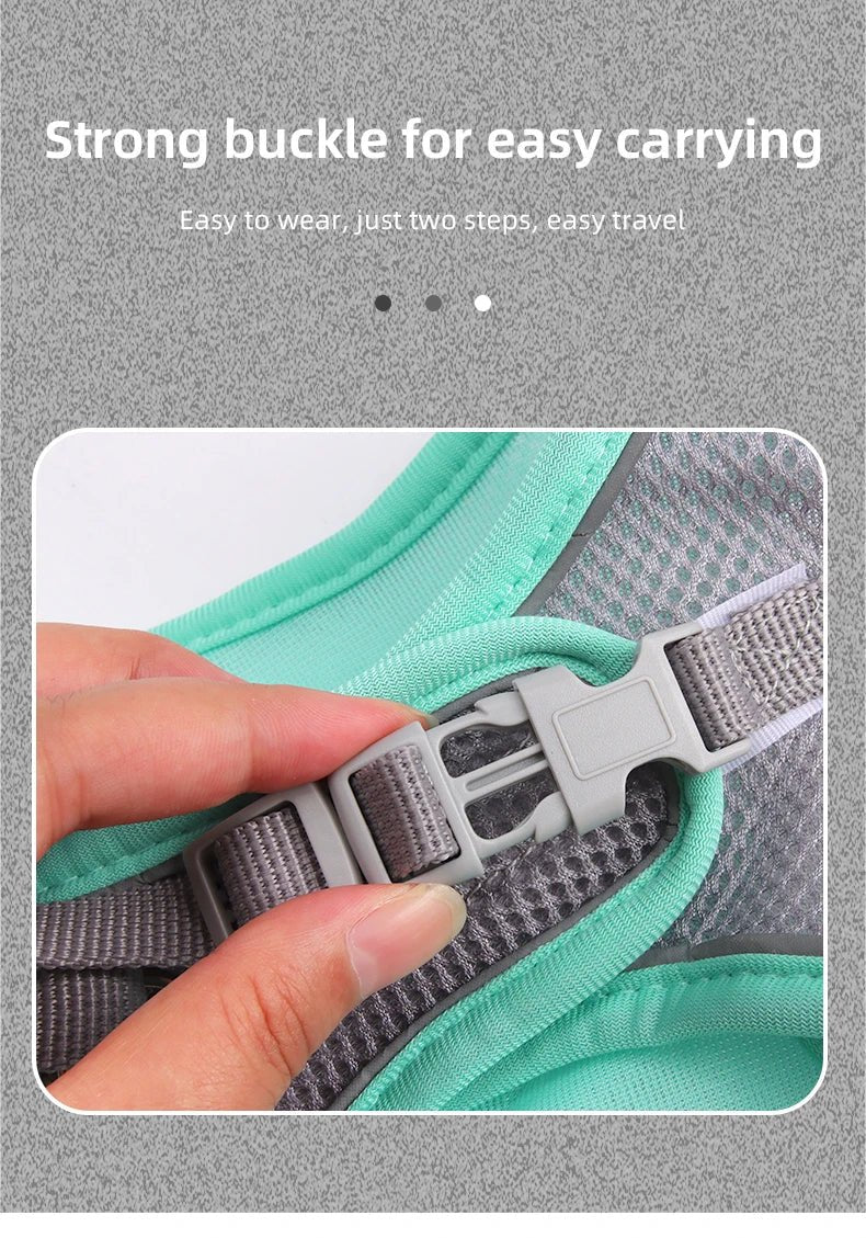 Dog Harness for Small Dogs Adjustable Puppy Cat Harness Vest French Bulldog Chihuahua Pug Pet Outdoor Walking Collar Leash Set - Happy Tails