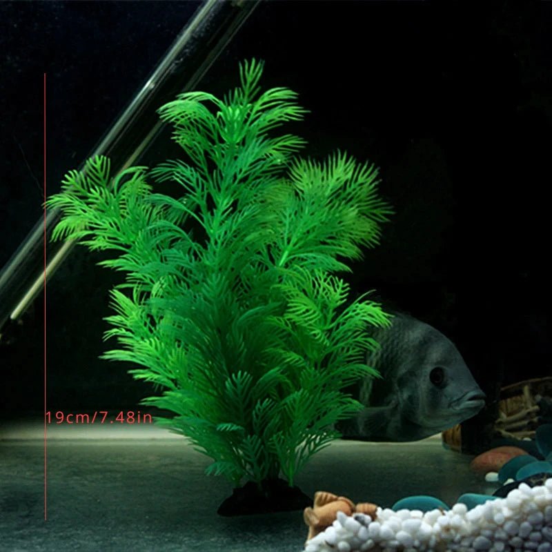 Aquarium simulation plant Artificial Water Weeds Ornament aquatic plants Aquatic Plant Fish Tank Grass Decoration AccessoriesHappy TailsHappy Tails