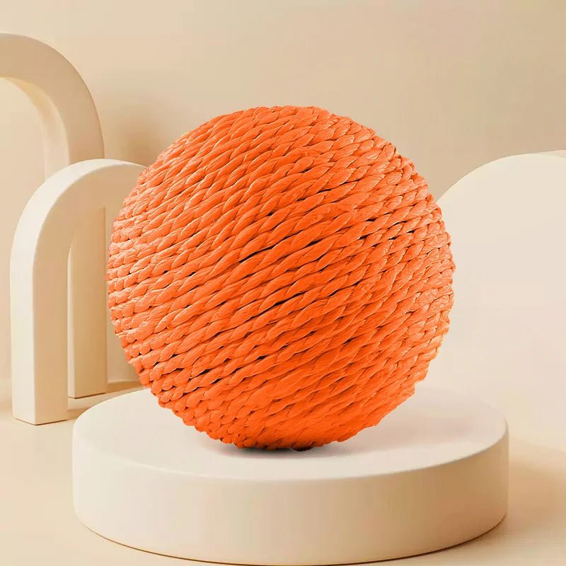Interactive Sound-Making Big Sisal Cat Scratching Ball Toy Bite-Resistant Kitten Chew Toys for Feline Fun And Claw Care - Happy Tails