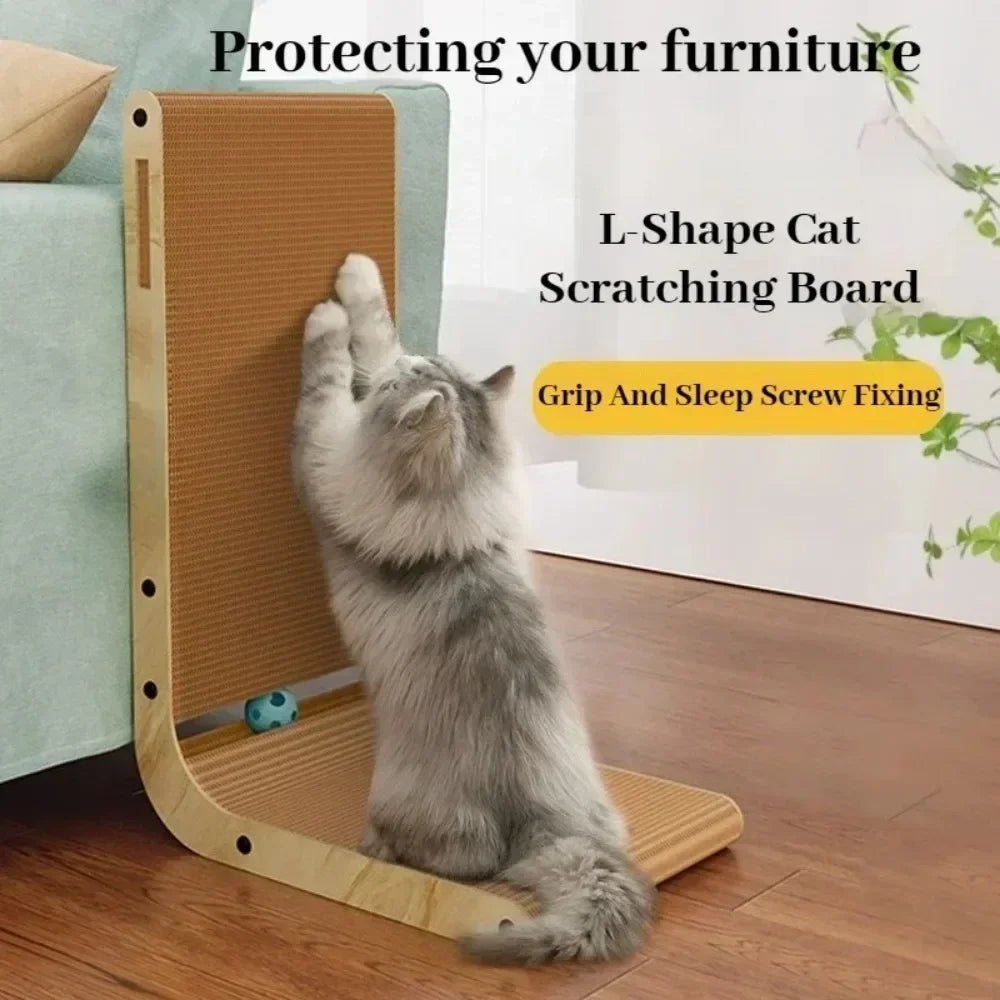 Cat Scratching Board Cat Toys Wooden Wear - resistant and Scratch - resistant Post Cat Furniture Training Grinding Claw Toys SofaHappy TailsHappy Tails