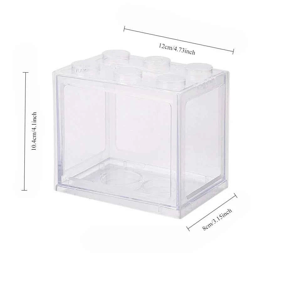 Creative Combinable Ecological Small Fish Tank Mini Aquarium Betta Fishbowl Ant Box Crawler Box DIY Aquarium Landscaping - Happy Tails