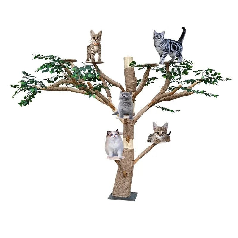 Cat Climbing Frame Sisal Scratches and Wear-resistant Cast Nest Tree Cat Scratching Post Strong Bearing Capacity Pet Products - Happy Tails