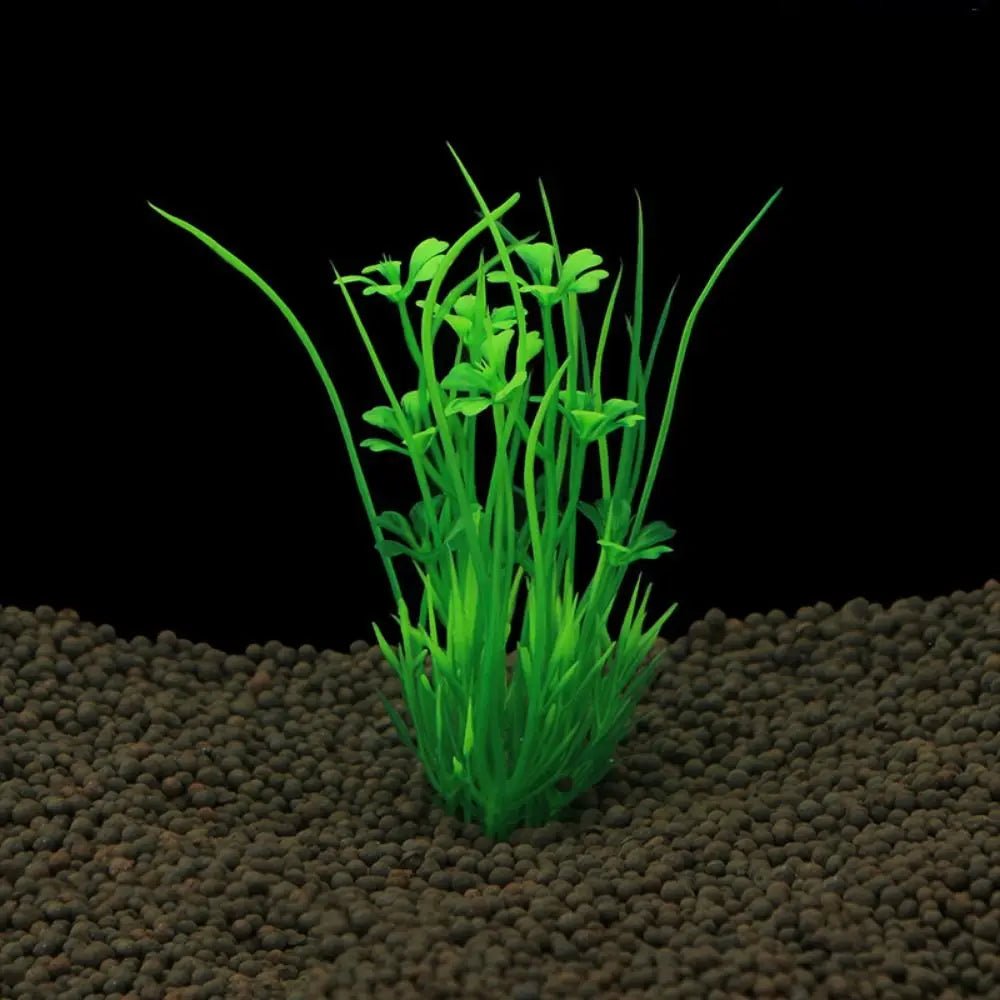 Aquarium Accessories 13cm Artificial Aquarium Plants Green Simulation Aquatic Green Plant Plastic Water Weeds Ornament Fish TankHappy TailsHappy Tails