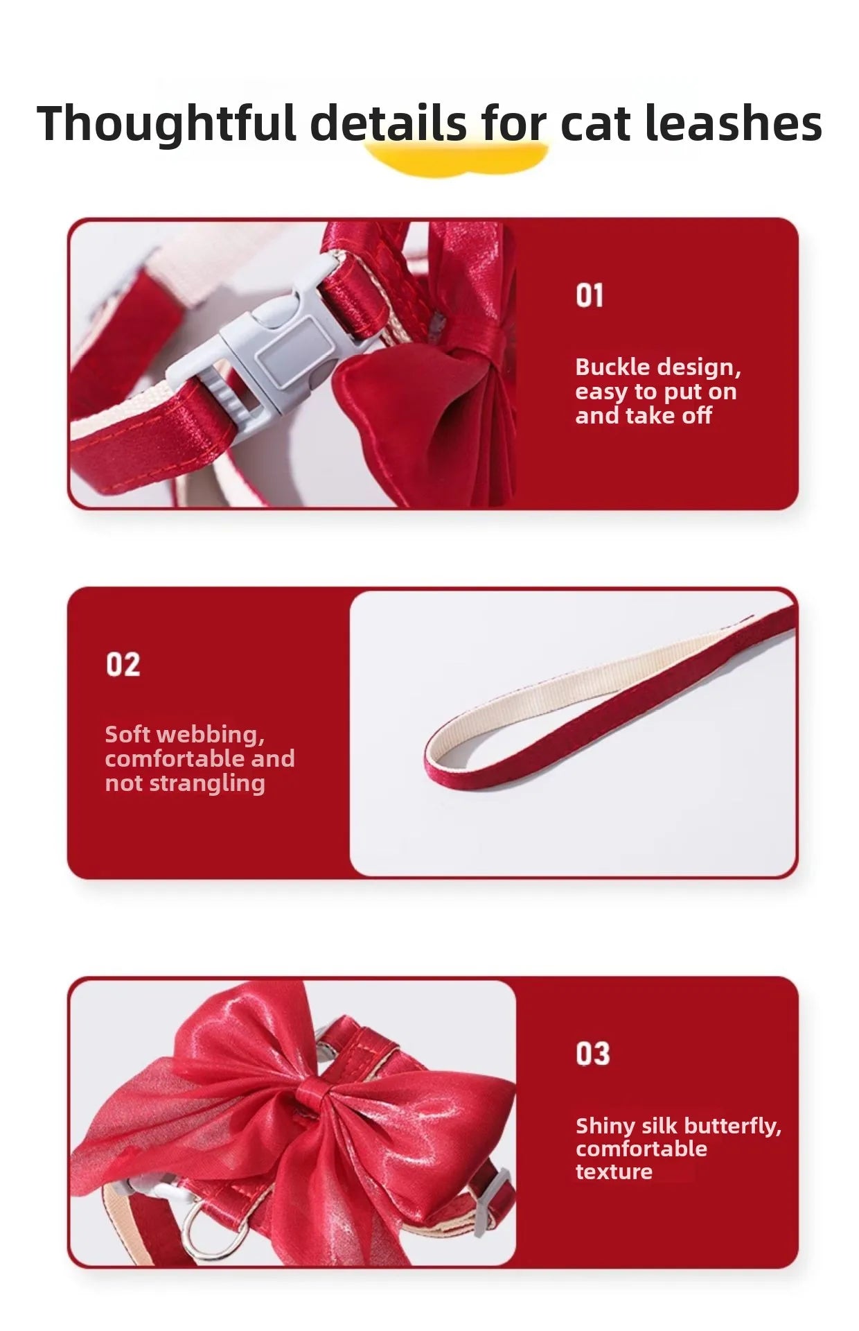 Adjustable Pet Harness with Traction Rope for Small AnimalsHappy TailsHappy Tails