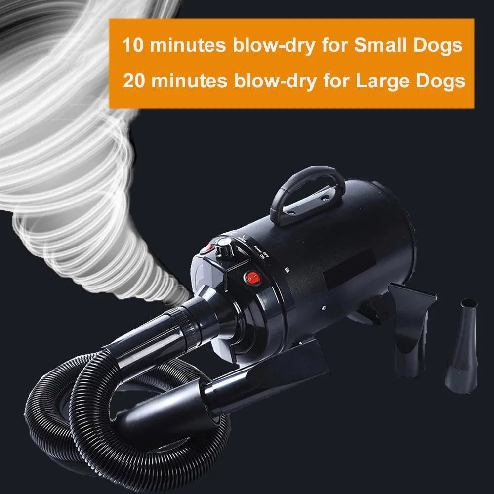 2800W Hair Dryer For Dogs Pet Grooming Supplies Blower Warm Wind Secador Fast Blow - dryer Silent Stepless Speed RegulationHappy TailsHappy Tails