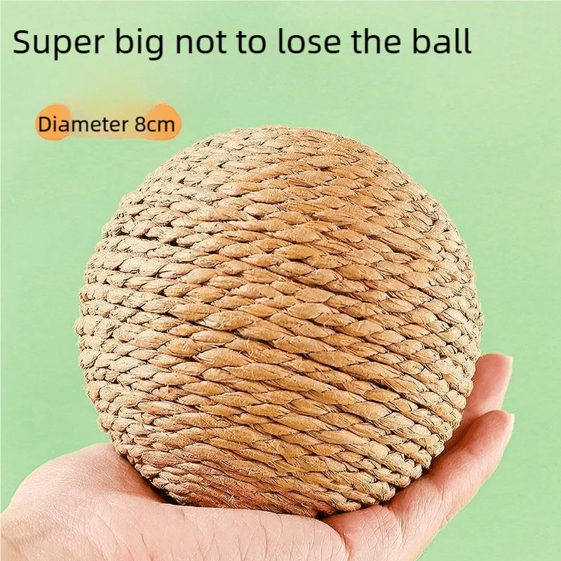 Interactive Sound-Making Big Sisal Cat Scratching Ball Toy Bite-Resistant Kitten Chew Toys for Feline Fun And Claw Care - Happy Tails