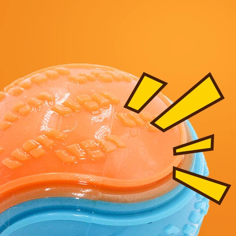 Dogs Interactive Toys Soft TPR Toys for Dog Pet Teeth Cleaning Bite Resistance Squeaky Dog Ball ToyHappy TailsHappy Tails