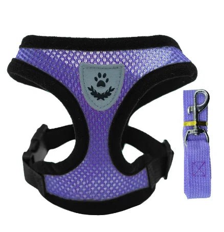 Cat Harness Vest Walking Lead Leash For Puppy Dogs Collar Polyester Adjustable Mesh Dog Harness For Small Medium Pet AccessoriesHappy TailsHappy Tails