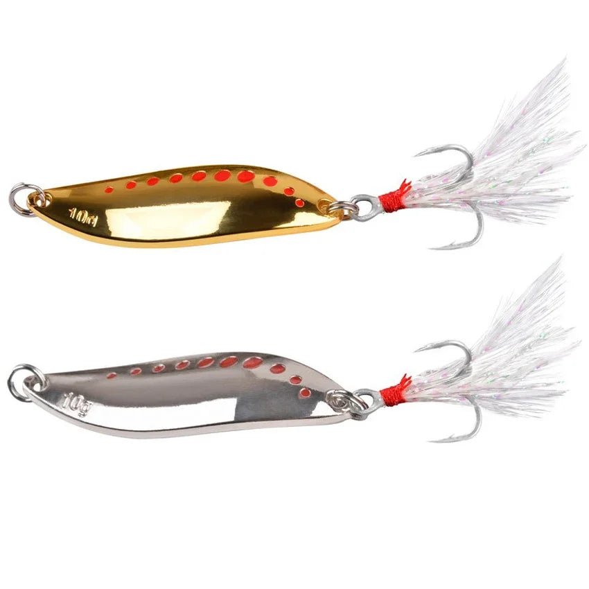 Metal Vib Leech Spinners Spoon Lures Set, 2.5g-30g - Fishing Tackle for Bass/Pike/PerchHappy TailsHappy Tails