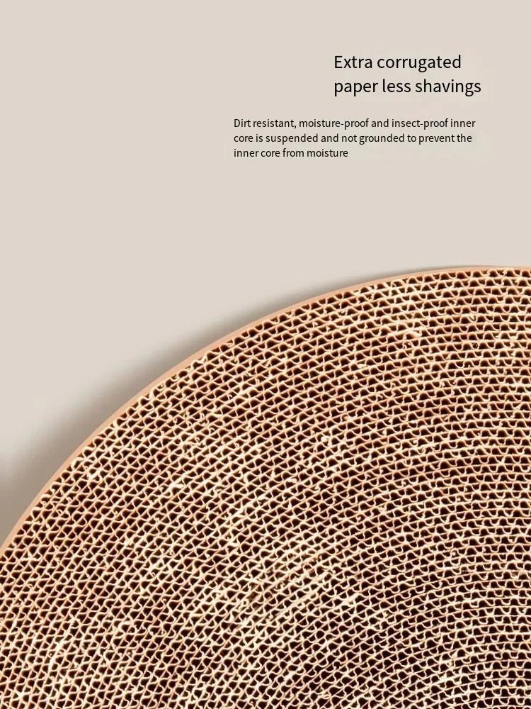 Round Cat Scratching Board Anti Cat Scratcher with Ball Pet Cat Toys Funny Sharpen Nails Scraper Can Replace Nest For CatsHappy TailsHappy Tails